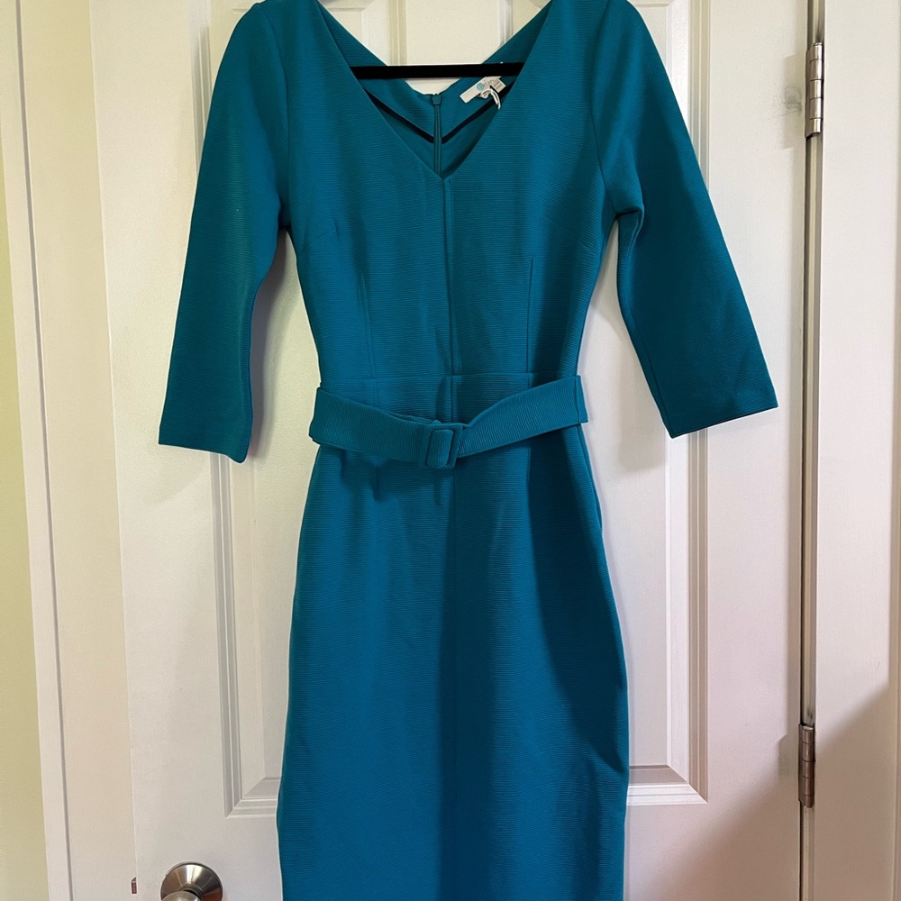 Margie Ottoman V-Neck Dress by Boden